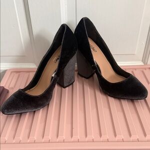 Mossimo Supply Co. Dark Velvet Block Heels